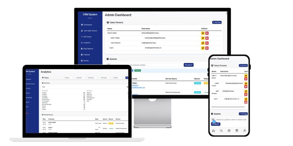 Real Estate CRM - Lead management and operational center